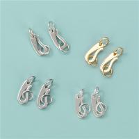 Sterling Silver Hook and Eye Clasp, 925 Sterling Silver, plated, DIY Approx 3.2mm 
