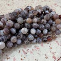 Perle agate Botswana naturelle, Rond, DIY & normes différentes pour le choix, couleurs mélangées Environ 38 cm, Vendu par brin[
