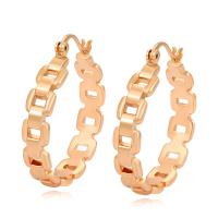 Zinc Alloy Leverback Earring, Donut, gold color plated, fashion jewelry & for woman & hollow, golden 