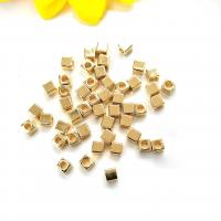 Brass Jewelry Beads, Square, plated 
