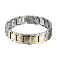 Titane bracelet en acier et bracelet, Acier titane, Placage, bijoux de mode & pour homme, 15mm Environ 8.07 pouce, Vendu par PC