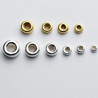 Perles à écraser en argent pur, argent sterling 925, rondelle, Placage, normes différentes pour le choix, plus de couleurs à choisir, Vendu par PC