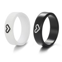 Zinc Alloy Couple Ring, plated, 2 pieces, two different colored, 0.6cm,0.7cm 