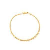 Fashion Zinc Alloy Bracelets, gold color plated, fashion jewelry & for woman, golden, 3mm Approx 17.7 cm 