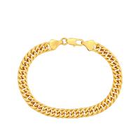 Fashion Zinc Alloy Bracelets, gold color plated, punk style & for woman, golden, 6mm Approx 17 cm 