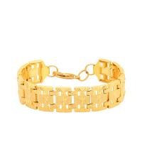 Fashion Zinc Alloy Bracelets, gold color plated, fashion jewelry & for man, golden, 19mm Approx 23.3 cm 