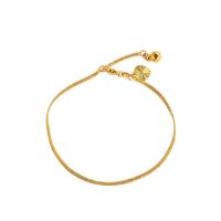 Fashion Zinc Alloy Bracelets, gold color plated, fashion jewelry & for woman, golden, 2mm Approx 21.8 cm 