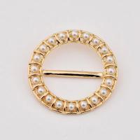 Scarf Buckle, Zinc Alloy, with Plastic Pearl, plated, fashion jewelry & for woman 20mm 
