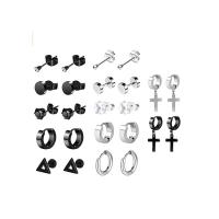 Stainless Steel Ear Piercing Jewelry, 316 Stainless Steel, Vacuum Ion Plating, 12 pieces & for man, 2-9mm 
