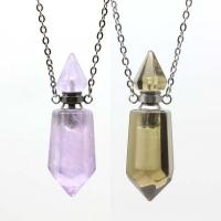Gemstone Perfume Bottle Necklace, with Zinc Alloy, with 2inch extender chain & Unisex Approx 18 Inch 