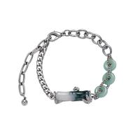 Zinc Alloy Resin Bracelets, with Resin, silver color plated, fashion jewelry & for woman Approx 9.84 Inch 