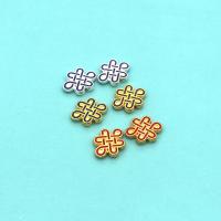 Enamel Zinc Alloy Beads, Chinese Knot, plated, DIY 10mm 
