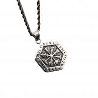 Stainless Steel Pendants, 316L Stainless Steel, Hexagon, fashion jewelry & Unisex, original color 