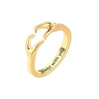 Brass Finger Ring, Heart, plated, fashion jewelry & for couple 6.9mm, US Ring 