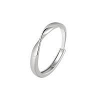 Brass Finger Ring, Donut, platinum color plated, Adjustable & for woman, platinum color, 3mm, US Ring .5 