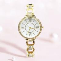 Women Wrist Watch, Zinc Alloy, with Glass & 304 Stainless Steel, Chinese movement, plated, waterproofless & for woman & with rhinestone 