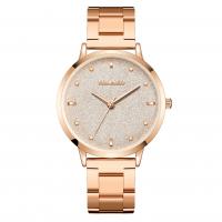 Women Wrist Watch, Zinc Alloy, with Glass, Chinese movement, rose gold color plated, waterproofless & for woman 