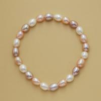 Pulseras de la perla, Perlas cultivadas de agua dulce, Joyería & para mujer, multicolor, 5-6mm, longitud:aproximado 7.5 Inch, Vendido por UD