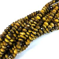 Tiger Eye Beads, polished, DIY & faceted, yellow Approx 38-40 cm 