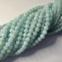 Amazonit Perlen, rund, poliert, DIY & verschiedene Größen vorhanden, hellgrün, Länge:ca. 38-40 cm, verkauft von Strang