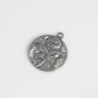 Stainless Steel Flower Pendant, 304 Stainless Steel, polished, DIY, original color 