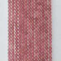 Сочетание цвета кварц бусы, Клубника Кварцевые, Круглая, полированный, разный размер для выбора, розовый, длина:Приблизительно 14.96 дюймовый, продается Strand
