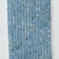 Аквамарин бисер, аквамарин, натуральный, разный размер для выбора & граненый, цвет морской голубой, длина:Приблизительно 14.96 дюймовый, продается PC