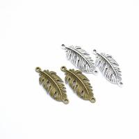 Zinc Alloy Feather Pendants, plated, DIY Approx 1.5mm 