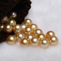 La Perla Cultivada de Akoya, Perlas Cultivadas de Akoya, Bricolaje & diverso tamaño para la opción, dorado, Vendido por UD