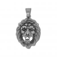 Pendentifs d'animaux en acier inoxydable , Acier inoxydable 316, lion, bijoux de mode & pour homme, couleur originale Vendu par PC