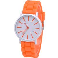 Unisex Wrist Watch, Silicone, with Glass & 304 Stainless Steel & Zinc Alloy, Chinese movement, plated, Life water resistant 