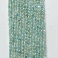 Amazonit Perlen, Quadrat, natürlich, facettierte, hellblau, 3x3mm, Länge:ca. 14.96 ZollInch, verkauft von Strang