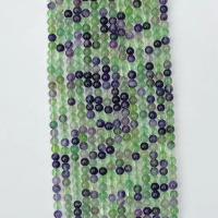 Fluorit Perlen, Buntes Fluorit, rund, natürlich, verschiedene Größen vorhanden, gemischte Farben, Länge:ca. 14.96 ZollInch, verkauft von Strang
