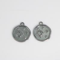 Stainless Steel Pendants, 304 Stainless Steel, Flat Round, polished, DIY, original color 