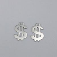 Stainless Steel Pendants, 304 Stainless Steel, Dollar Sign, polished, DIY, original color 