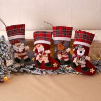 Christmas Stocking and Holder for your Mantel, Cloth, with Sponge, handmade, cute 