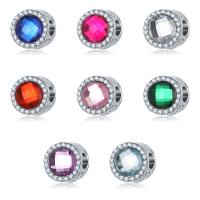 Perles European de stras d'alliage de Zinc , avec strass acrylique, Rond, Placage, DIY, plus de couleurs à choisir, 12mm, Vendu par PC