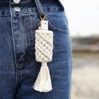 Hanging Decoration Lanyard Strap, Cotton Thread, with Zinc Alloy, handmade, fashion jewelry & for woman Approx 