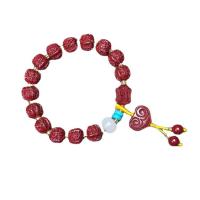 Mode Bracelet à cinabre, pour femme, rouge vermeil, 10mm Environ 7.87 pouce, Vendu par PC