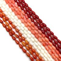 Synthetic Coral Beads, Teardrop, DIY Approx 38 cm 