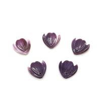 Natural Seashell Pendant, petals, DIY, purple 