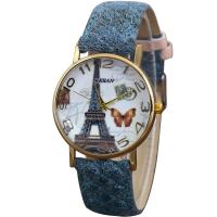 Women Wrist Watch, PU Leather, with Glass & 304 Stainless Steel & Zinc Alloy, Chinese movement, gold color plated, waterproofless & for woman, Random Color 