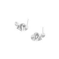Sterling Silver Stud Earring, 925 Sterling Silver, Geometrical Pattern, plated, Korean style & for woman 