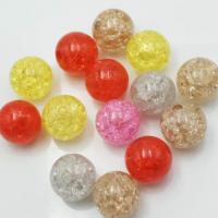 Crackle Acrylic Beads, Round, DIY mixed colors, Approx 