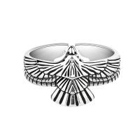 Brass Finger Ring, eagle, platinum color plated, Adjustable & for woman, platinum color 