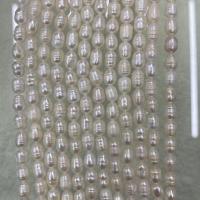 Perlas Arroz Freshwater, Perlas cultivadas de agua dulce, Bricolaje, Blanco, 5-6mm, longitud:aproximado 15 Inch, Vendido por Sarta