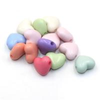 Solide Acryl Perlen, Herz, DIY, gemischte Farben, 18x16x9mm, ca. 1000PCs/Tasche, verkauft von Tasche