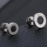 Titanium Steel Earrings, plated, fashion jewelry & Unisex 