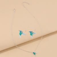 Enamel Zinc Alloy Jewelry Sets, Bird, fashion jewelry & for woman, 15mm Approx 45 cm, Approx 