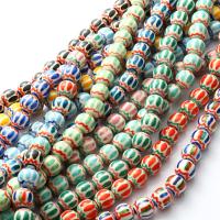Kunstdruck Porzellan Perlen, DIY, keine, 13x13x13mm, Bohrung:ca. 2mm, Länge:ca. 15 ZollInch, 30PCs/Strang, verkauft von Strang